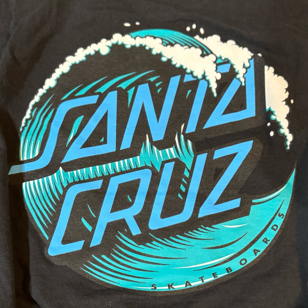 Santa Cruz Skateboards Black Tee with Blue Logo - Picture 4 of 9